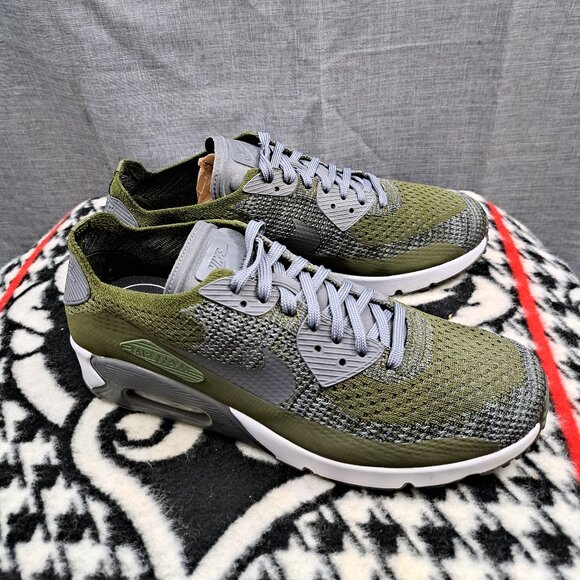 %Size 9 Nike Air Max 90 Ultra Flyknit 2.0 Rough Green Men Sneakers / A 25 main image 8